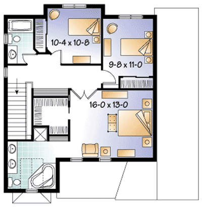 Plan 21687DR: New England Inspiration - Floor Plan - 2nd Floor - Traditional