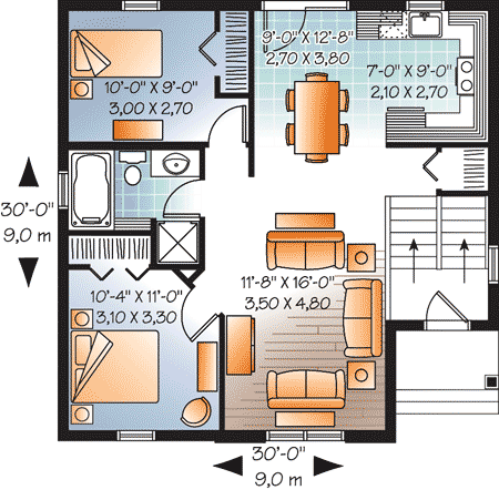 Plan 21725DR: 8950 Square Foot Split Level House Plan - Architectural Designs - Floor Plan - Main Level - Traditional