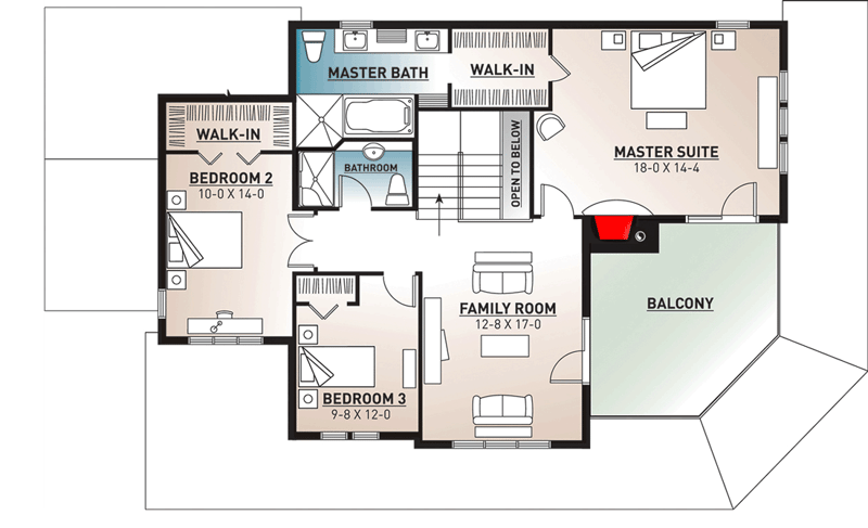 Plan 21934DR: Farmhouse Plan with Many Options to Choose From - Floor Plan - 2nd Floor - Cottage, Country, Farmhouse, Southern