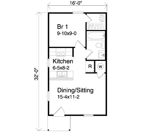 Plan 2266SL: Cozy Vacation Cottage - Floor Plan - Main Level - Cottage, Vacation