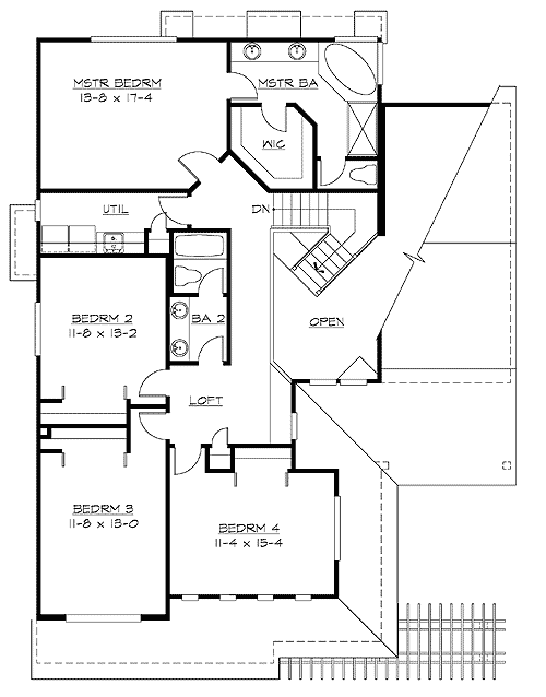 Plan 23050JD: Spacious Home Plan in Two Sizes - Floor Plan - 2nd Floor - Craftsman, Northwest