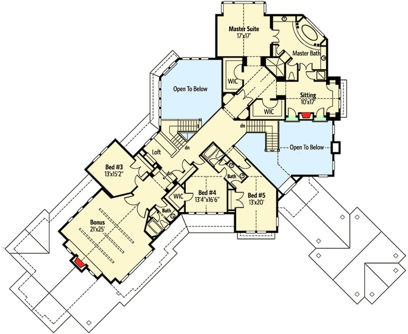 Plan 2308JD: Luxury Craftsman Dream Home Plan - Floor Plan - 2nd Floor - Craftsman, Mountain, Northwest, Rustic