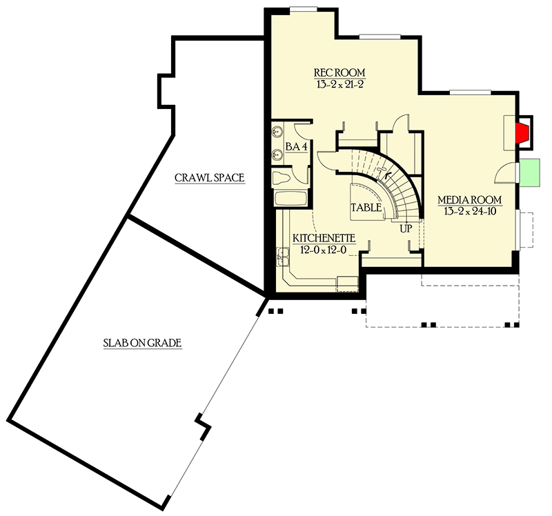 Plan 23093JD: Basement Great for Entertaining - Floor Plan - Lower Level - Craftsman, Northwest