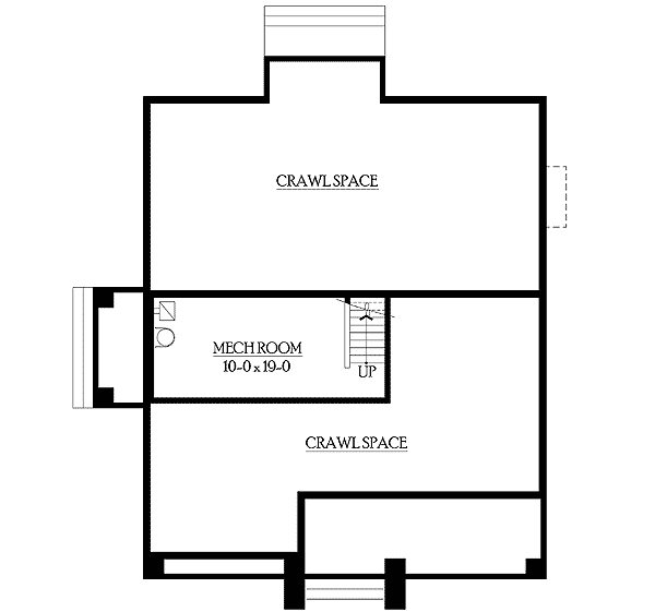 Plan 23113JD: Open Floor Plan with a Craftsman Facade - Floor Plan - Basement - Bungalow, Craftsman, Northwest