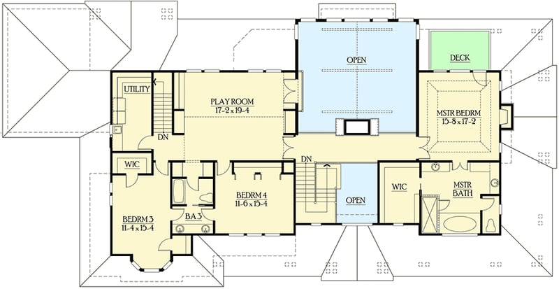 Plan 23180JD: Luxury Craftsman House Plan with Options - Floor Plan - 2nd Floor - Country, Craftsman, Northwest