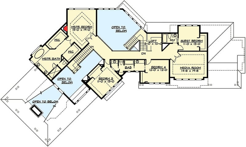 Plan 2328JD: Secluded Master Suite with Fireplace - Floor Plan - 2nd Floor - Craftsman, Northwest, Shingle