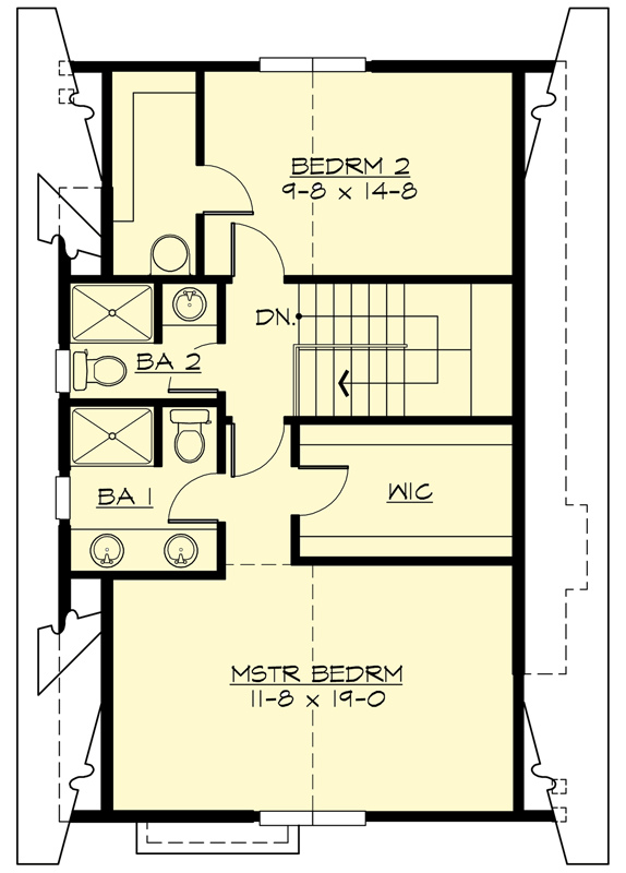 Plan 23293JD: Cottage with Many Options - Floor Plan - 2nd Floor - Cottage, Vacation