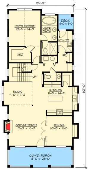 Plan 23295JD: Master Down Craftsman with Options - Floor Plan - Main Level - Craftsman, Northwest