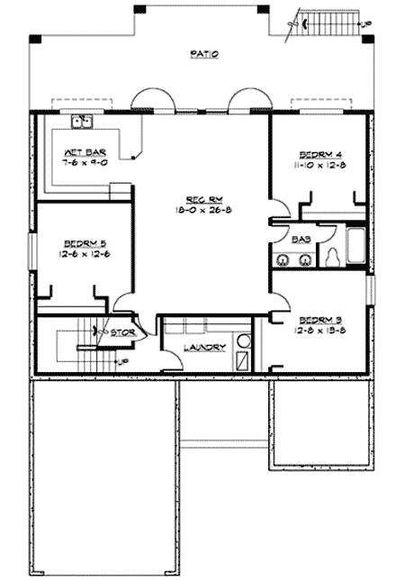 Plan 23319JD: Charming Bungalow - Floor Plan - Basement - Craftsman, Northwest