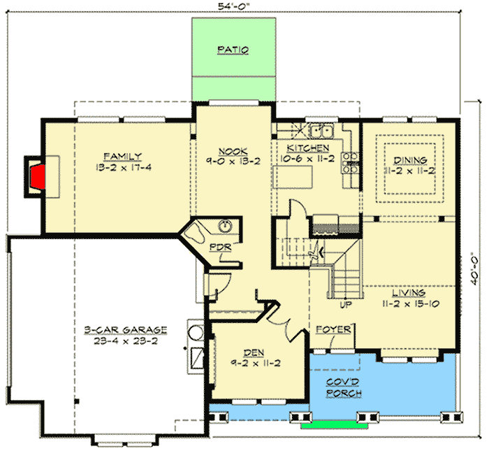 Plan 23328JD: Many to Choose From - Floor Plan - Main Level - Craftsman, Northwest