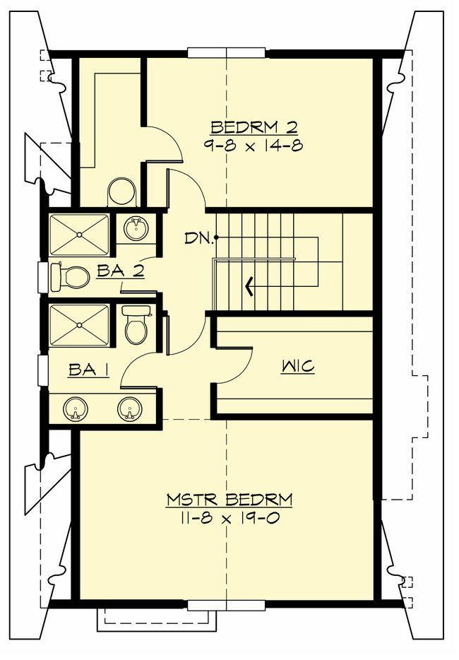 Plan 23398JD: Cozy Cottage With Options - 1434 Sq Ft - Floor Plan - 2nd Floor - Cottage