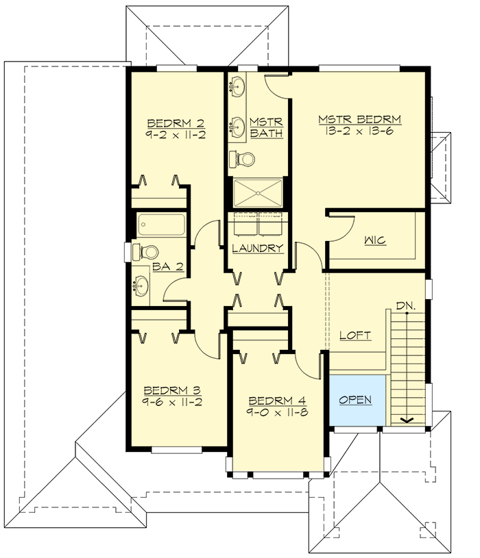 Plan 23523JD: Contemporary Home Plan With Options - Floor Plan - 2nd Floor - Contemporary, Northwest, Prairie