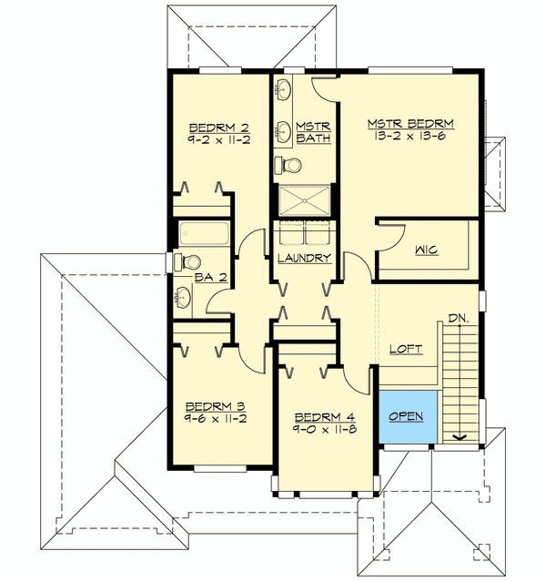 Plan 23525JD: Contemporary Home Plan With Options - Floor Plan - 2nd Floor - Contemporary, Northwest, Prairie