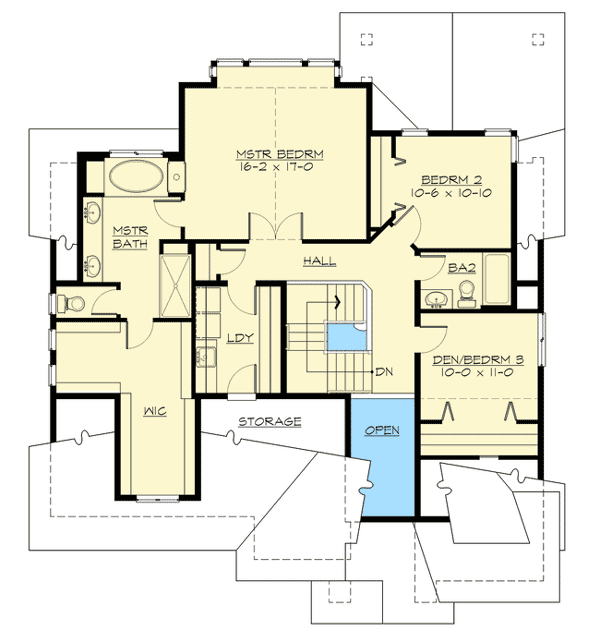 Plan 23527JD: Impressive Master Suite - Floor Plan - 2nd Floor - Craftsman, Northwest