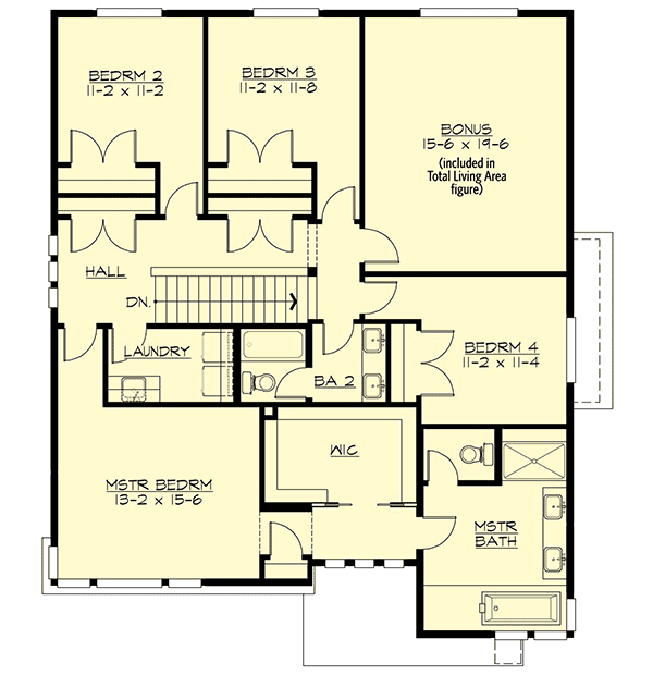 Plan 23572JD: 4 Bed Modern Home With Angular Roofline - Floor Plan - 2nd Floor - Contemporary, Modern, Northwest