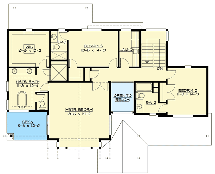 Plan 23585JD: ''Wow'' Curb Appeal - Floor Plan - Second Level - Craftsman, New American, Northwest