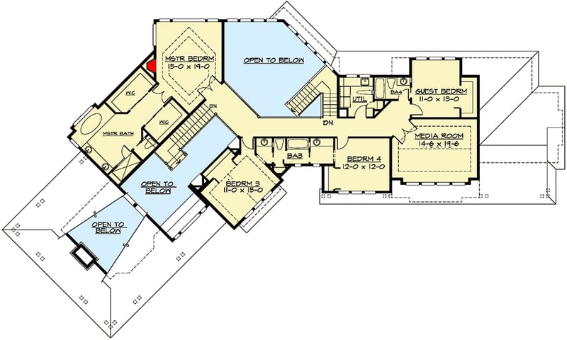 Plan 2378JD: Secluded Master Suite with Fireplace - Floor Plan - 2nd Floor - Craftsman, Northwest, Shingle