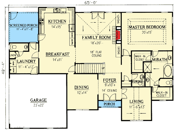 Plan 24333TW: Magnificent Family Room Windows - Floor Plan - Main Level - European, Traditional