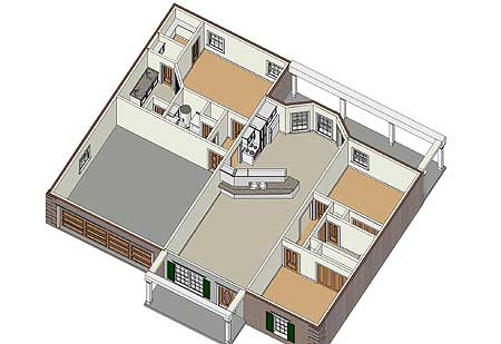 Plan 2516DH: Small Lot? Look No Further - Floor Plan - Main Level - Southern, Traditional
