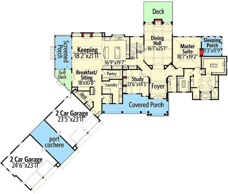 Plan 25607GE: Elegance Personified - Floor Plan - Main Level - Traditional