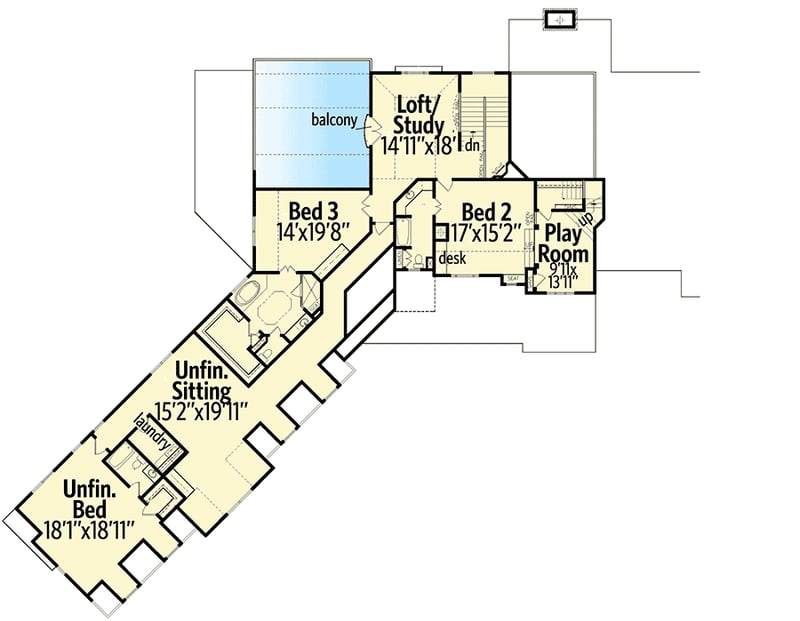 Plan 25607GE: Elegance Personified - Floor Plan - 2nd Floor - Traditional