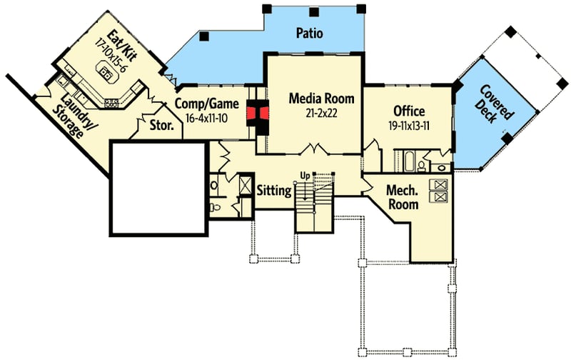 Plan 26600GG: High End Drama with Bonus - Floor Plan - Optional Finished Lower Level - Coastal, Craftsman, Mountain, Rustic, Vacation