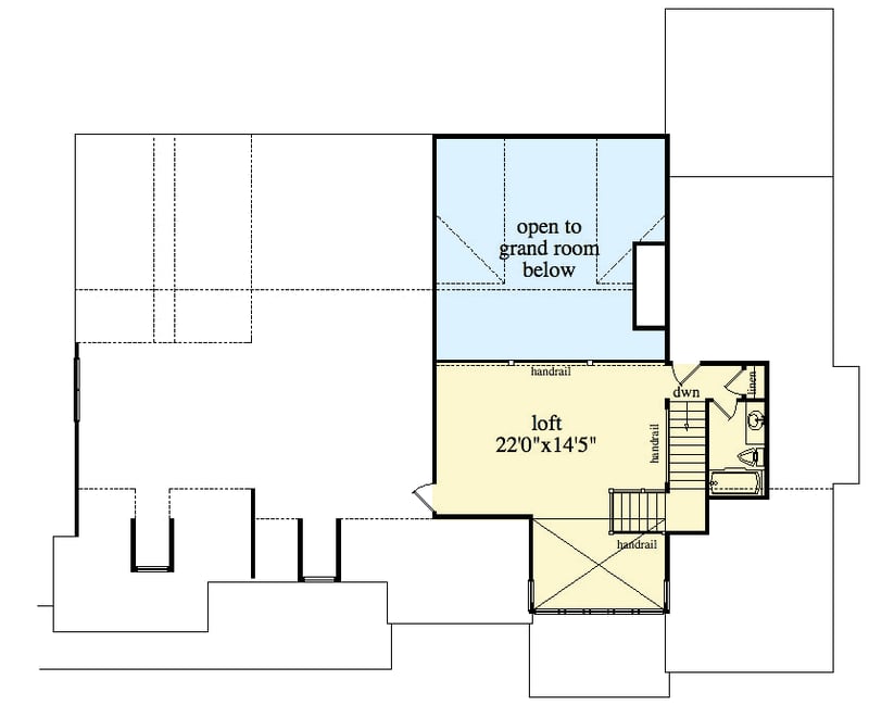 Plan 29801RL: Stunning Mountain Retreat - Floor Plan - 2nd Floor - Craftsman, Mountain, Rustic, Vacation