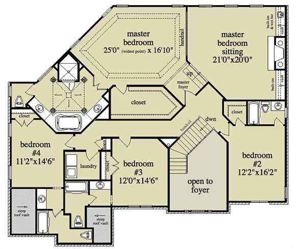 Plan 29835RL: Spectacular Master Suite - Floor Plan - 2nd Floor - European, Traditional