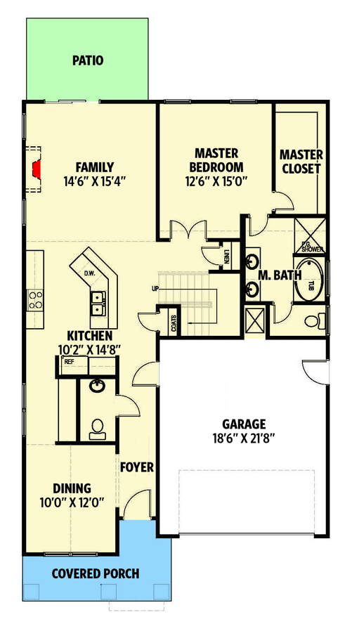 Plan 30003RT: 2-Bed Traditional House Plan with Flex Room - 2347 Sq Ft - Floor Plan - Main Level - Craftsman, New American, Traditional