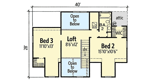 Plan 3087D: Refined Country Home Plan - Floor Plan - 2nd Floor - Cottage, Country