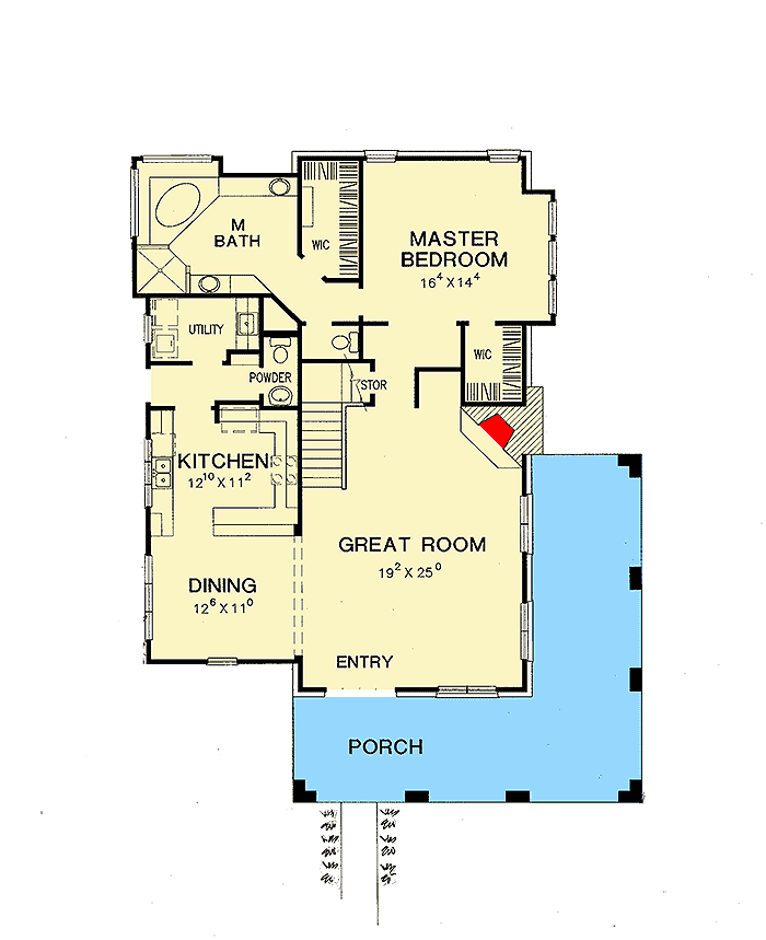 Plan 31094D: Casual Hill Country Cottage - Floor Plan - Main Level - Country, Hill Country