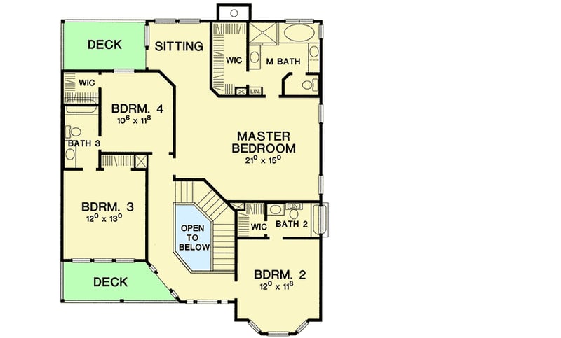 Plan 31151D: Victorian Farmhouse - Floor Plan - 2nd Floor - Country, Farmhouse, Victorian