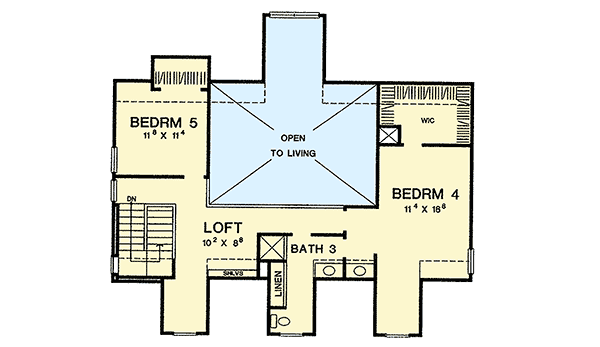 Plan 31156D: Country Home Plan with Outdoor Entertaining - Floor Plan - 2nd Floor - Country, Farmhouse