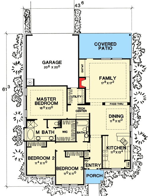 Plan 31173D: Open Layout - Floor Plan - Main Level - Traditional
