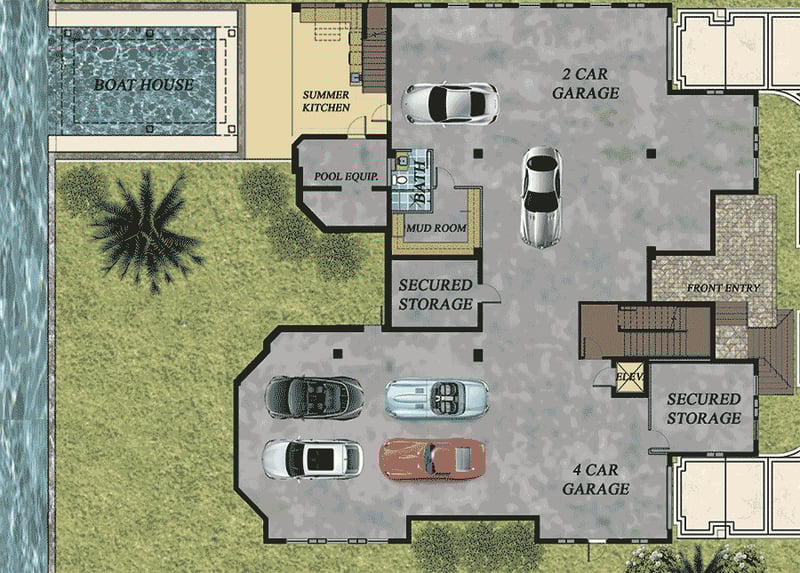 Plan 31831DN: First or Second Floor Master Suite - Floor Plan - Ground Level - Coastal, European, Florida-Style, Mediterranean