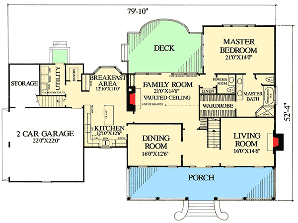 Plan 32451WP: Country Delight - Floor Plan - Main Level - Country, Southern, Traditional