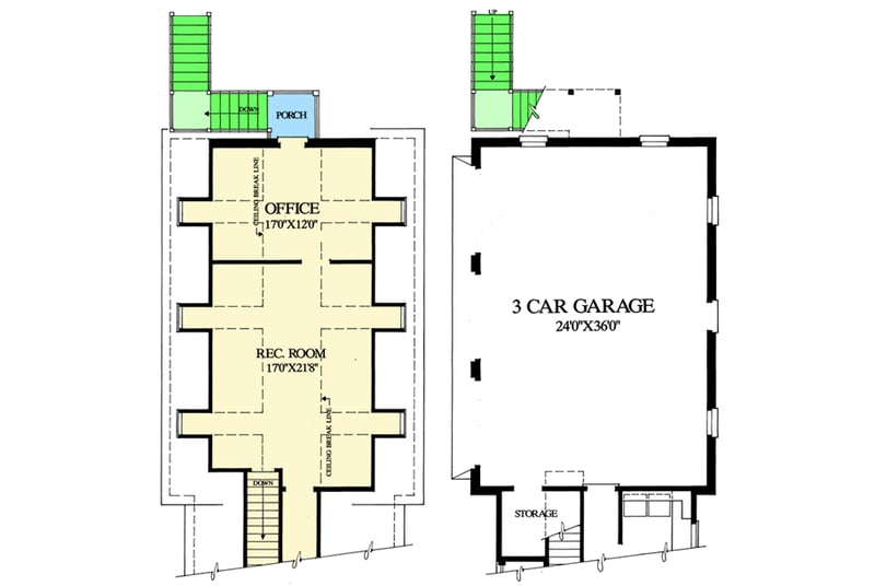 Plan 32480WP: Southern Belle - Floor Plan - Detached Garage - New Orleans, Southern, Southern Traditional, Traditional