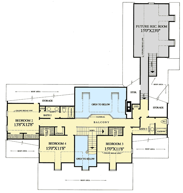 Plan 32490WP: Country Living - Floor Plan - 2nd Floor - Country, Southern