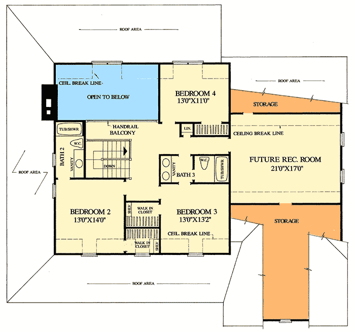 Plan 32499WP: Farmhouse Country Classic - Floor Plan - 2nd Floor - Country, Farmhouse, Traditional