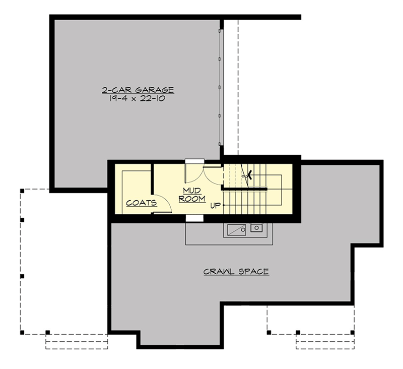 Plan 23634JD: Northwest House Plan with Drive-Under Garage - Floor Plan - Basement - Contemporary, Modern, Northwest