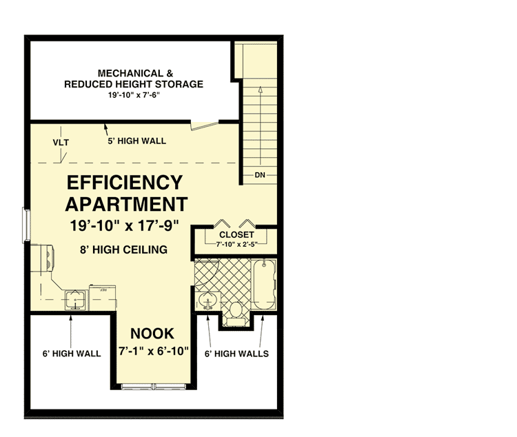 Plan 20128GA: Carriage House Apartment with RV Garage - Floor Plan - 2nd Floor - Carriage