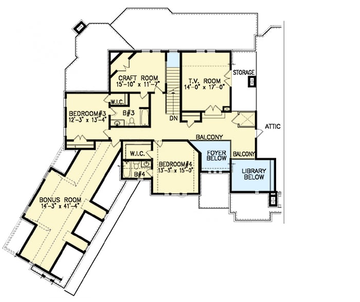 Plan 25626GE: Stately Traditional House Plan - Floor Plan - 2nd Floor - Traditional