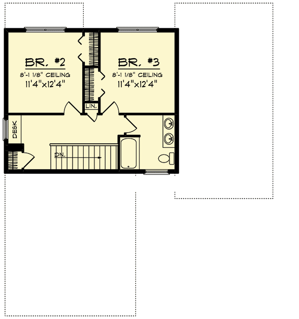 Plan 890011AH: Open Concept Craftsman House Plan - Floor Plan - 2nd Floor - Craftsman, Northwest