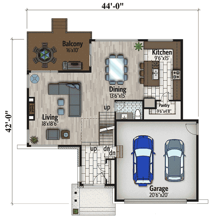 Plan 90292PD: Visually Appealing Modern House Plan - Floor Plan - Main Level - Modern, Northwest