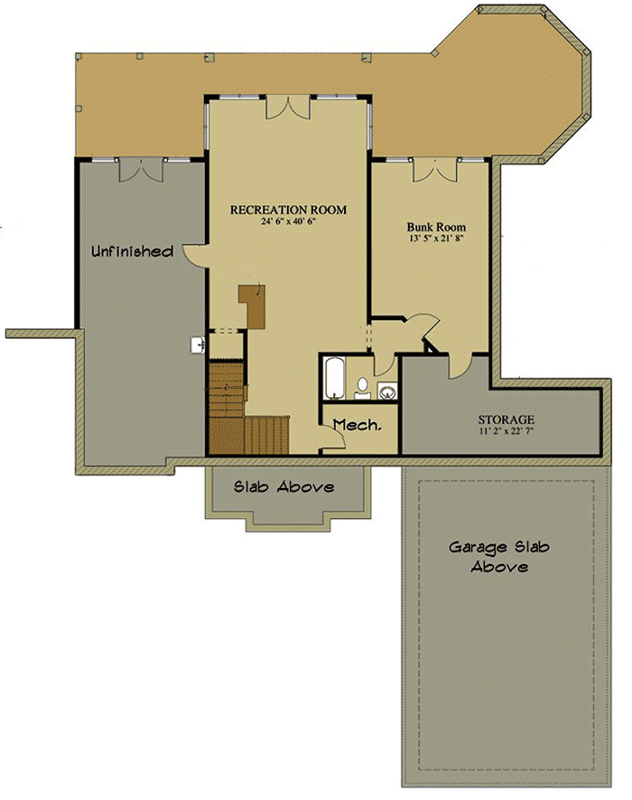 Plan 92380MX: Captivating Mountain House Plan with Expansion Possibilities - 2618 Sq Ft - Floor Plan - Optional Lower Level - Craftsman, Mountain, Rustic, Vacation