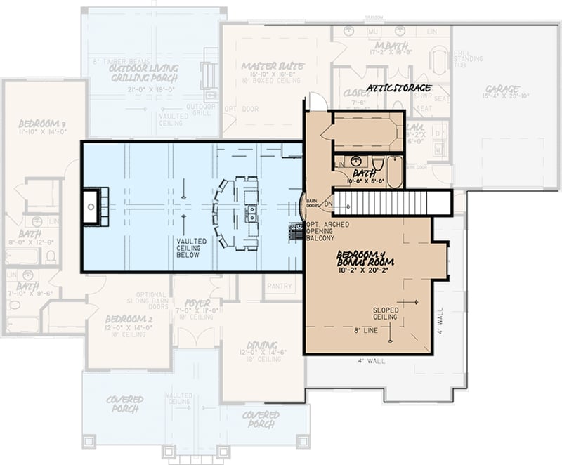 Plan 70540MK: Eye-Catching Craftsman House Plan - Floor Plan - Bonus - Craftsman, Northwest