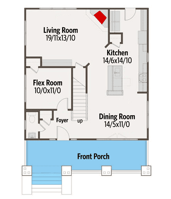 Plan 50138PH: Rustic Bungalow House Plan - Floor Plan - Main Level - Bungalow, Cabin, Cottage, Craftsman, Northwest, Rustic