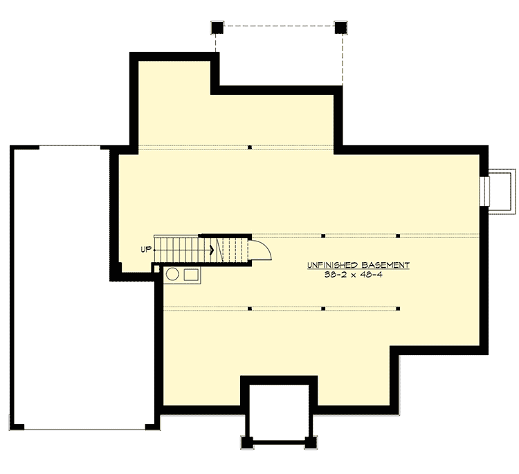 Plan 23697JD: Arts and Crafts Bungalow - Floor Plan - Lower Level - Craftsman, Northwest, Shingle