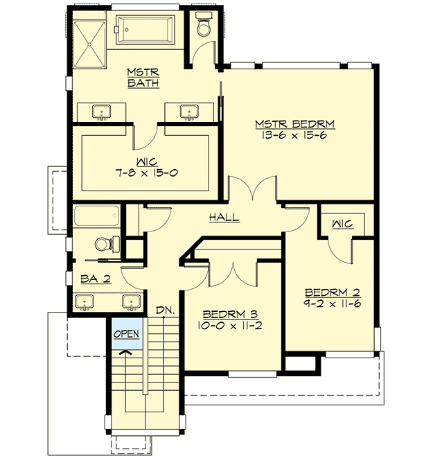 Plan 23709JD: Contemporary House Plan for a Sloping Lot - 2861 Sq Ft - Floor Plan - 2nd Floor - Contemporary, Modern, Northwest