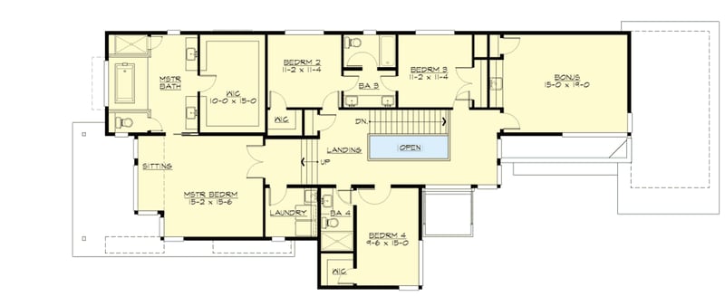 Plan 23713JD: Spacious Contemporary House Plan - Floor Plan - 2nd Floor - Contemporary, Modern, Northwest